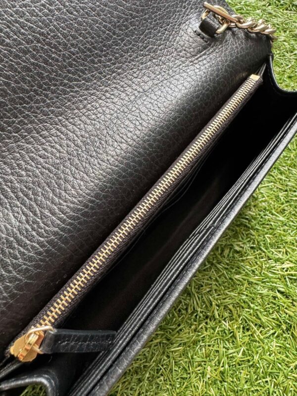 Gucci GG Interlocking Wallet On Chain Black Crossbody Bag - Image 2