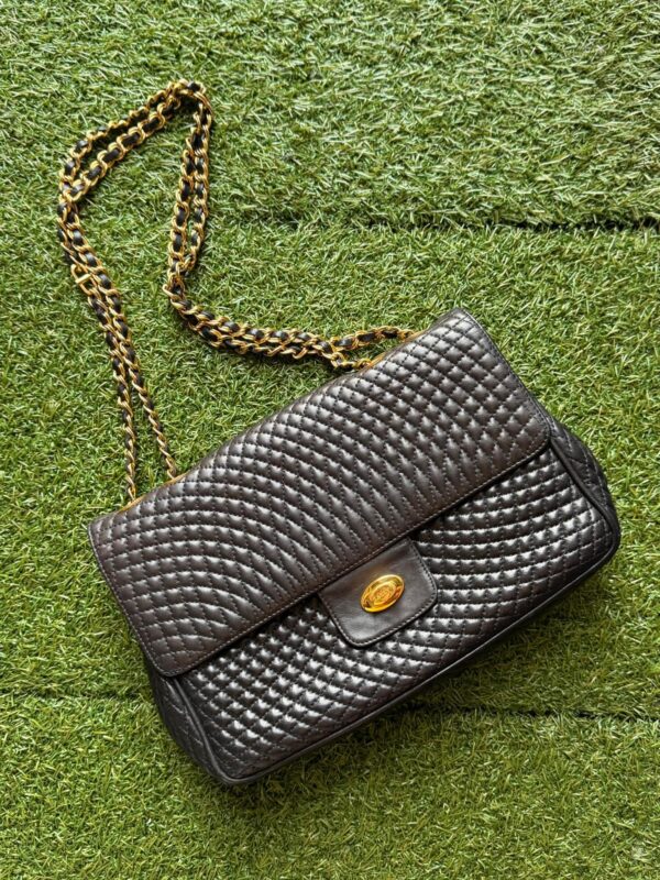 Bally Double Flap Quilted Shoulder Bag