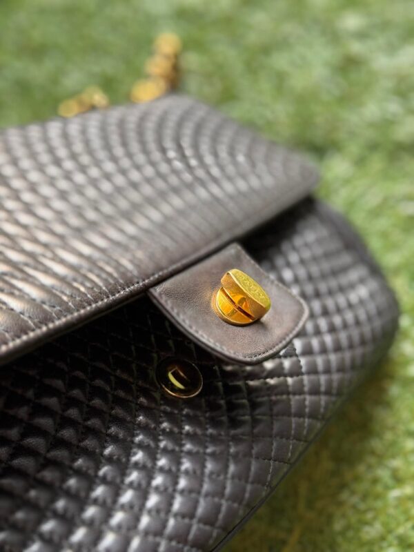 Bally Double Flap Quilted Shoulder Bag - Image 3