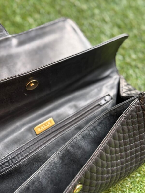 Bally Double Flap Quilted Shoulder Bag - Image 4