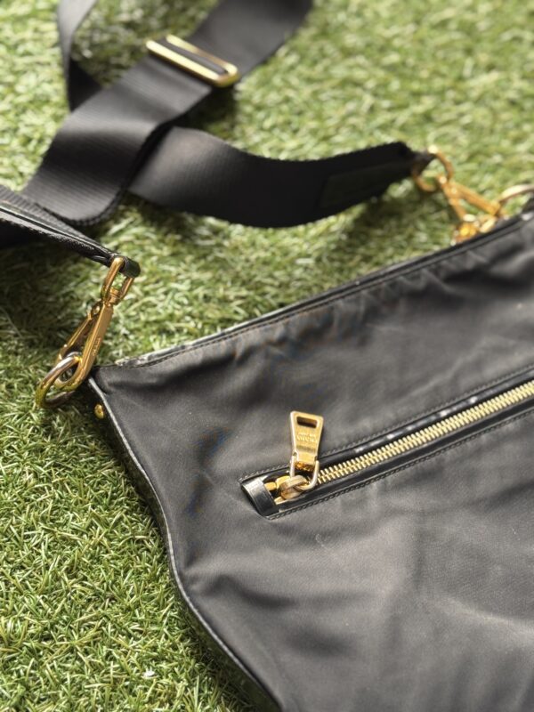 PRADA Nero Black-Gold Crossbody Messenger - Image 6