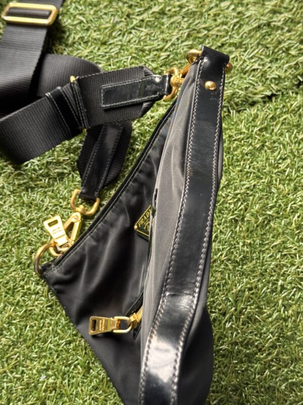 PRADA Nero Black-Gold Crossbody Messenger - Image 5