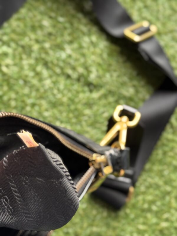 PRADA Nero Black-Gold Crossbody Messenger - Image 3