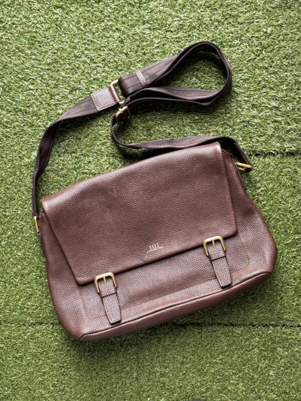 DAKS Men's Briefcase Cowhide Messenger Bag Crossbody