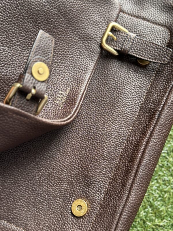 DAKS Men's Briefcase Cowhide Messenger Bag Crossbody - Image 4
